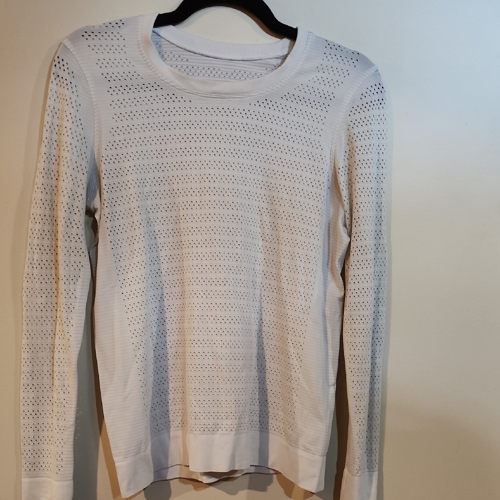 Lululemon Athletica White Crew Neck Sweater